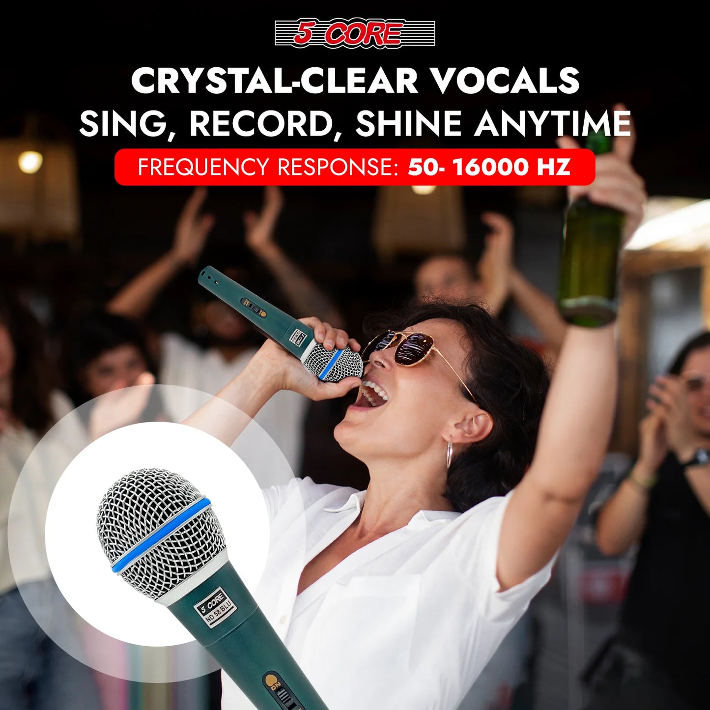 5Core XLR Microphone Dynamic Mic Karaoke Singing Studio Microfono Handheld Mics
